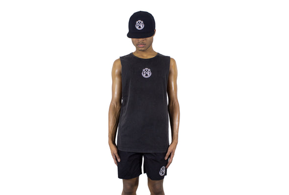 STONE WASH TANK - BLACK