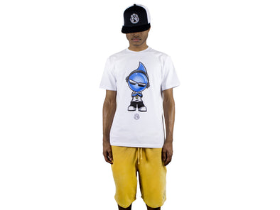 WHITE DROPMAN TEE